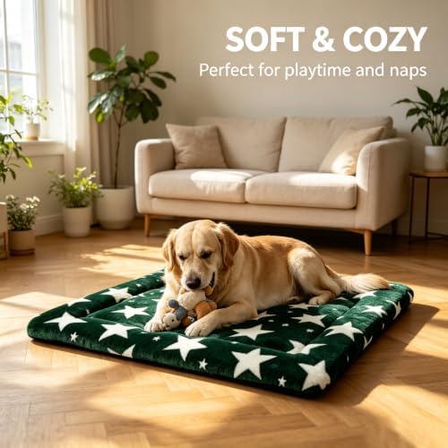 Dog Bed Mat, Reversible & Ultra Soft Kennel Pad-Machine Washable Pet Bed - Image 2