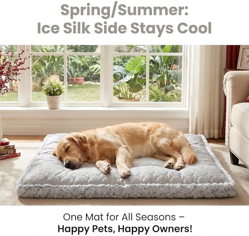 Dog Crate Mat, Reversible Cooling Dog Bed - Image 4