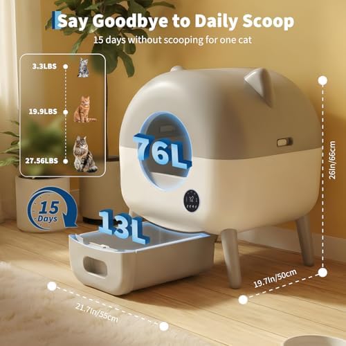Automatic Self-Cleaning Cat Litter Box 76L Large Capacity - Image 3