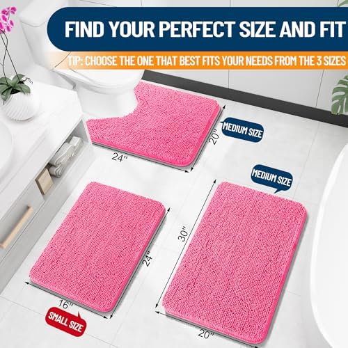 OLANLY Bathroom Rugs 30x20, Extra Soft Absorbent Chenille Bath Rugs - Image 2