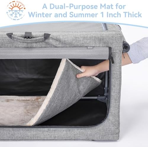 PETSFIT Portable Dog Crate for Small Dogs, – 24" Soft Dog Travel Crates - Image 2