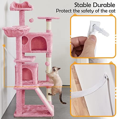 Yaheetech Cat Tree, 57 inches Cat Tower - Image 4
