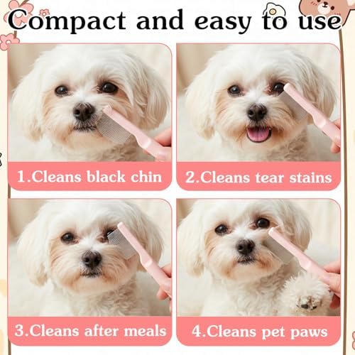 Pet Facial Grooming Comb, Stainless Steel Dog Eye Comb, Dog Flea Comb, - Image 6