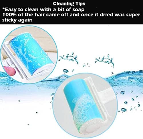 NUOBUT Reusable Sticky Lint Roller 5 Pack, 2 Large & 3 Mini - Image 3