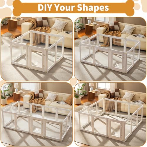 Acrylic Dog Playpen Indoor for Small Dogs & Puppies - Image 6