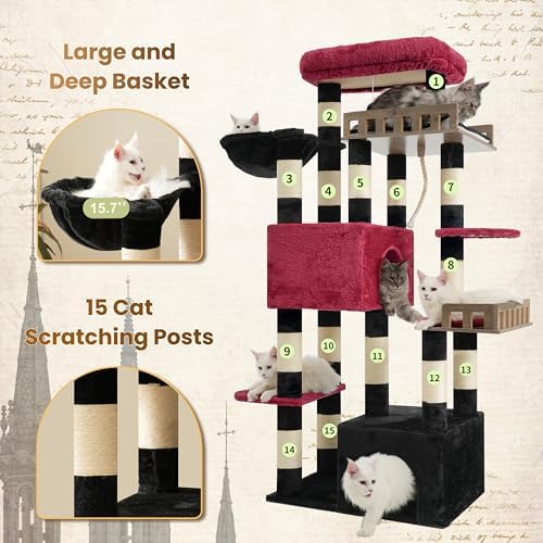 Gitelsnour Maine Coon Cat Tree, Heavy Duty Cat Tower - Image 5