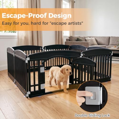 NEWBULIG 8 Panels 24 Inch Dog Playpen, Plastic Pet Play Pen Fence - Image 4