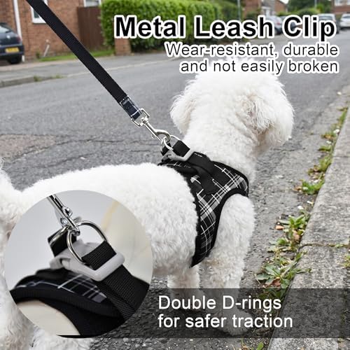 AIITLE Step in Dog Harness and Leash Set Plaid Adjustable - Image 2