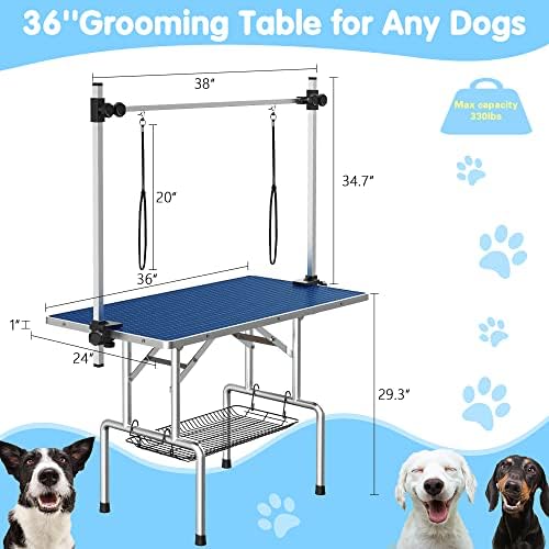 Lyromix 36'' Foldable Dog Grooming Table - Image 6
