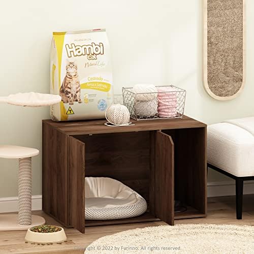 Furinno Peli Litter Box Enclosure, Columbia Walnut - Image 2