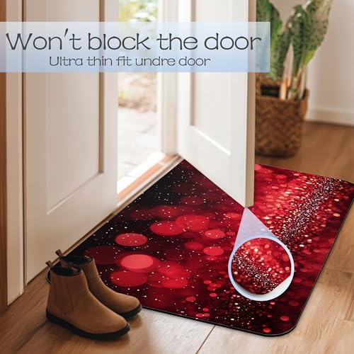 Rose Gold Glitter Bathroom Rug 29.5"x17", Super Absorbent Fast Drying Bath Mat - Image 7