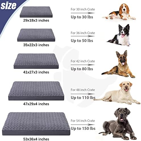 KSIIA Washable Dog Bed for Crate Waterproof for Large Dogs, 53x36 Inch - Image 6
