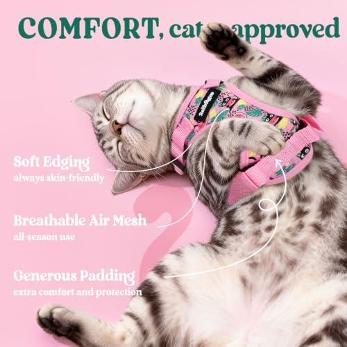 rabbitgoo Cat Harness and Leash Set, Escape Proof Vest, Melon Munch - Image 4