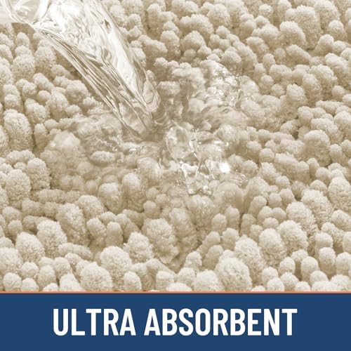 Smiry Bathroom Rugs 48X32, Extra Soft Rubber Backing Chenille Bath Mats - Image 5