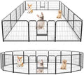 DUMOS Dog Playpen 24 Inch 16 Panels Indoor Outdoor Metal Pet Fence by DumosLifestyle