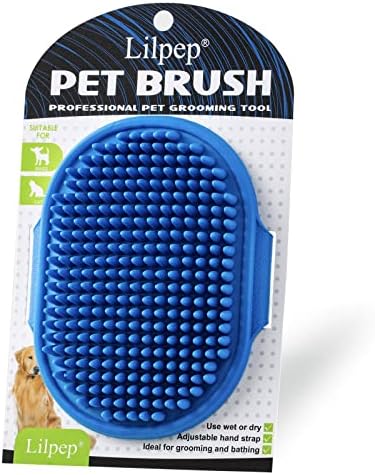 Dog Grooming Brush, Lilpep Pet Shampoo Bath Brush Soothing Massage Rubber Comb by PetSupplies