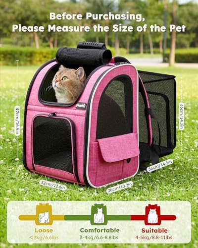 pecute Cat Backpack Extendable, Cat Carrier Backpack - Image 2