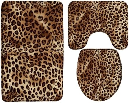 Leopard Print Bath Mat Cheetah Wild Safari Skin Powerful Animal Big Cat by AEMBEE