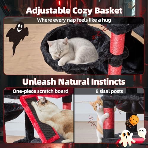 Taoqimiao Gothic Cat Tree, 58In Cat Tower - Image 5