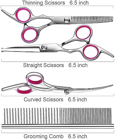 TINMARDA Dog Grooming Kit, Professional Stainless Steel Dog Grooming Scissors - Image 6
