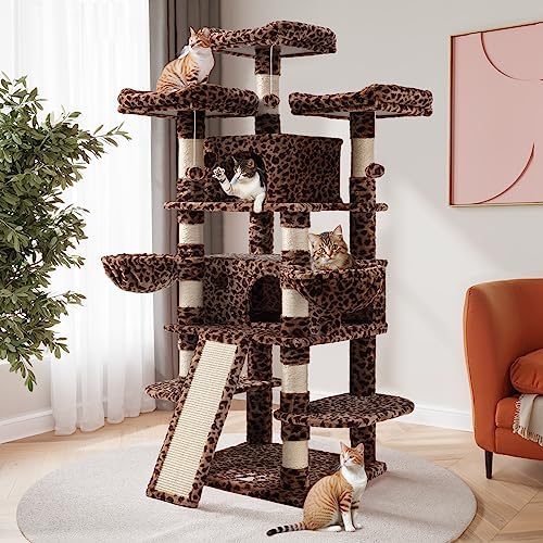SHA CERLIN 68 Inches Multi-Level Large Cat Tree by SHACERLIN