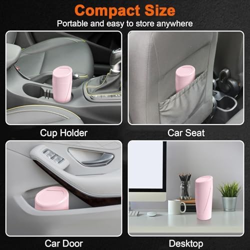 Car Trash Can, 2 Packs Mini Car Garbage Can Cup Holder - Image 2