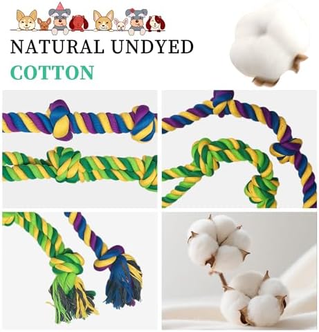Dog Rope Toys for Large/Medium Aggressive Chewers, Tough Cotton Chew Toy - Image 3