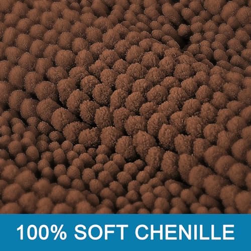 H.VERSAILTEX 2 Piece Bathroom Set Extra Thick Chenille Striped Pattern Bath Rugs - Image 3