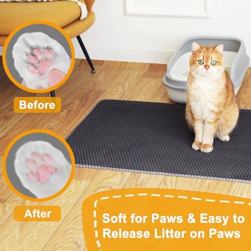 Cat Litter Mat Litter Trapping Mats, 2 Layer Honeycomb Pet Litterbox Matt - Image 6