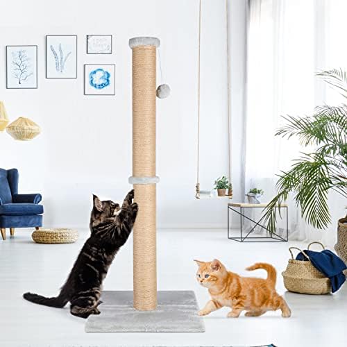 FluffyDream 37'' Cat Scratching Post, Natural Sisal Rope Scratcher - Image 6