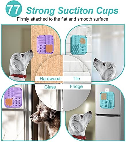 LUKITO Lick Mat for Dogs & Cats 2 Pack, Slow Feeder Licking Pad - Image 2