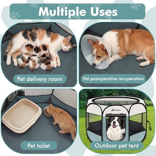 Persure Dog Cat Playpen Tent Crate Cage - Image 2