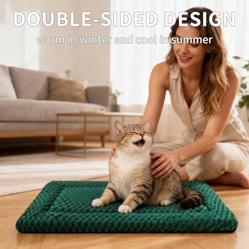 Dog Bed Mat, Reversible & Ultra Soft Kennel Pad-Machine Washable Pet Bed - Image 6