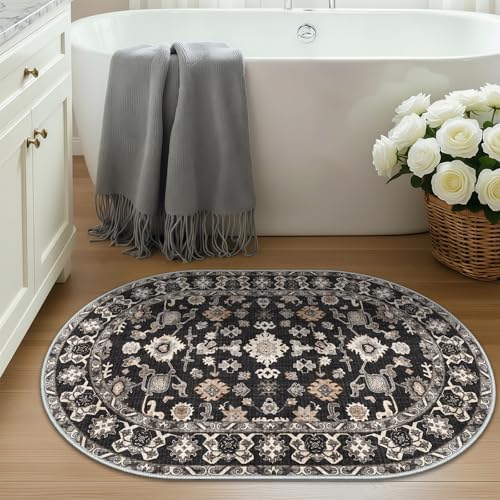 2x3 Small Oval Rug Entry: Washale Soft Non Slip Rug - Image 3