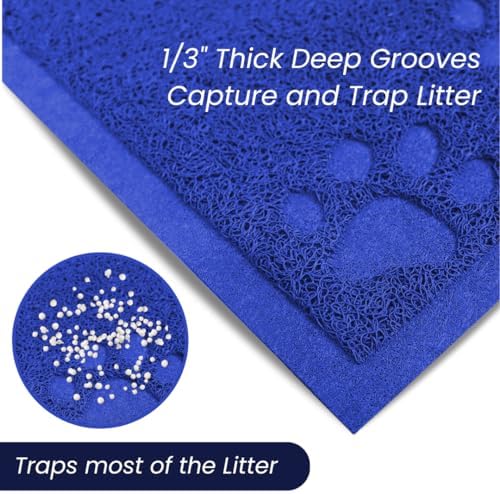 Andalus Large Cat Litter Mat, Non-Slip & Easy to Clean Cat Litter Box Mat - Image 4