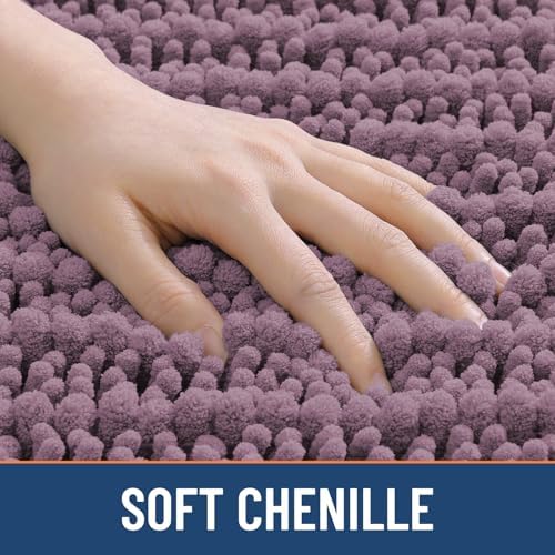 Smiry Bathroom Rugs 44X24, Extra Soft Rubber Backing Chenille Bath Mats - Image 4