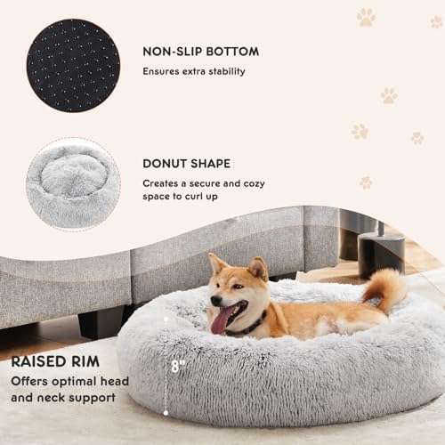 NEWBULIG 30.7x30.7 Inch Donut Dog Bed - Image 4