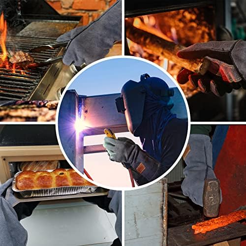 WZQH 14 In, Welding Gloves, Fireplace Glove, Fire & Heat Resistant - Image 5