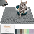 Cat Litter Mat 31"x24", Double Layer EVA Litterbox Mat Dark Gray by BLISSSTORM