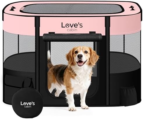 Love's cabin Pet Puppy Dog Playpen, Large Dog Tent Crates Cage Indoor/Outdoor by Lovescabin
