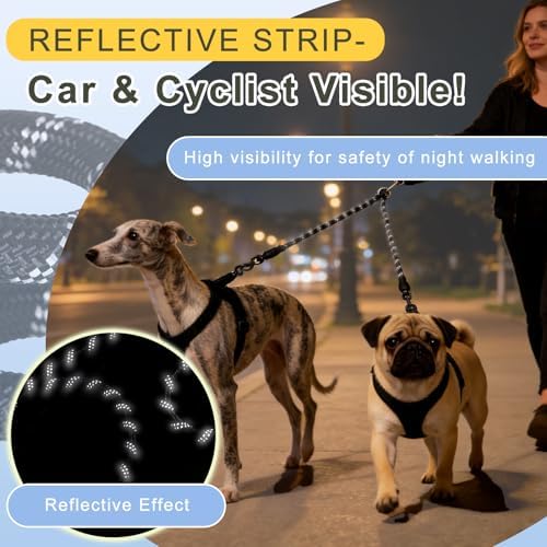 Dual Dog Leash - 360° Swivel No Tangle Walking Leash, Detachable Design - Image 4