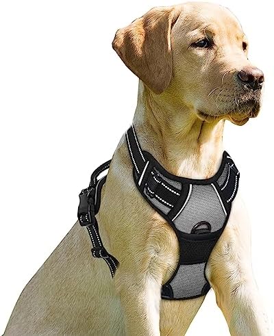 BARKBAY Dog Harness No Pull for Large Dogs Front Back Clips, Dog Vest by BARKBAY