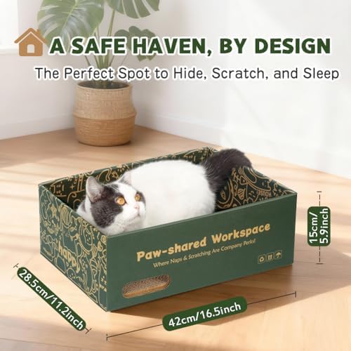 6 Pack Cat Scratcher Pads in Cardboard Box, Assembly-Free - Image 5