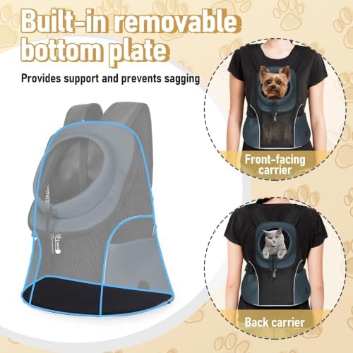 WOYYHO Pet Dog Carrier Backpack, Ventilated Mesh Small Dog Front Backpack - Image 5