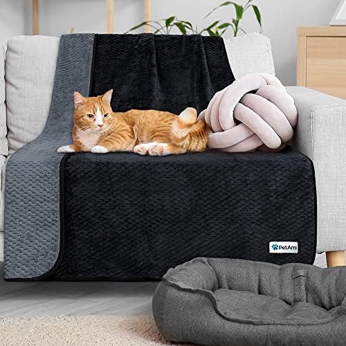 PetAmi Waterproof Dog Blanket, Leakproof Puppy Blanket, 29x40 Black Gray - Image 6