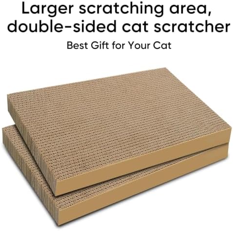 Cat Scratcher 4-Pack Refills, Large Cardboard Pads - Image 4