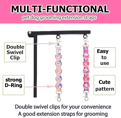 Dog Grooming Loop 2 Pack Dogs Grooming Table Arm Extension Straps Cute Unique - Image 6