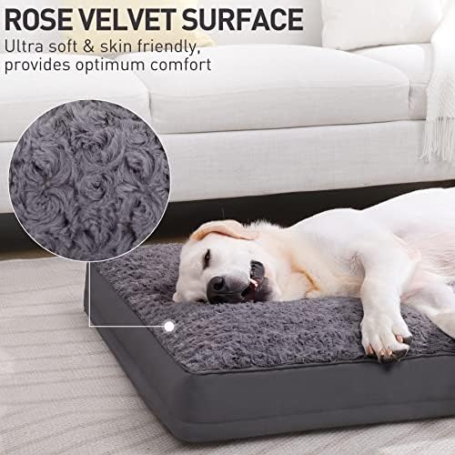 KSIIA Washable Dog Bed for Crate Waterproof for Medium Dogs, 35x22 Inch - Image 2
