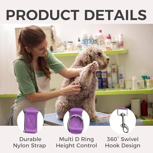 Wokyo Dog Grooming Loop 47cm/18.5in Extension Strap 2 Pack 6 D Ring Table Arm - Image 4