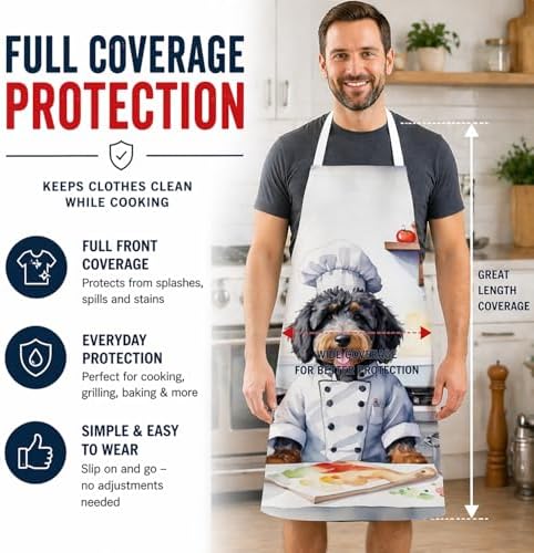 Caroline's Treasures Bernedoodle The Chef Apron Cooking Kitchen Server Baking - Image 3